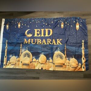 EID Murbarak Flag,3 x 5 ,Muslim Ramadan EID Mubarak Hanging Sign
